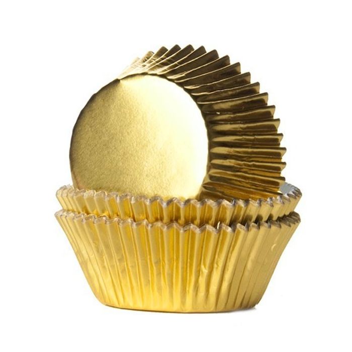 Cupcake Vorm Metallic Goud 11cm