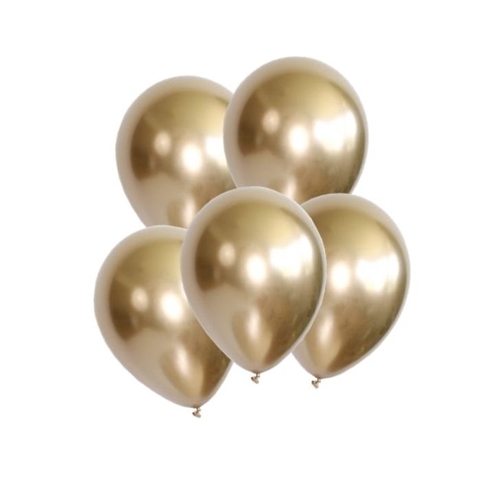 Chroom Ballonnen Goud (10 stuks)
