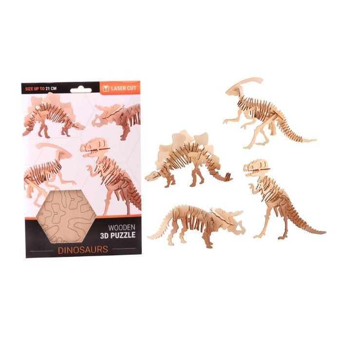 Houten 3d dinosaurus 