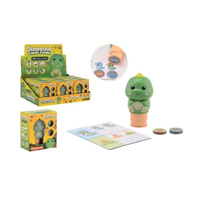 Stickerstamper met 100 Dino Stickers