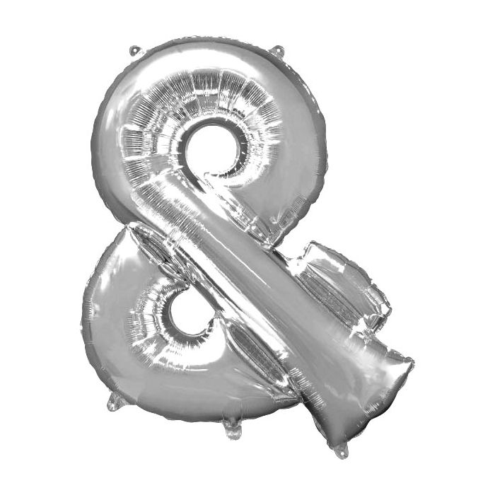 Folie Ballon & Zilver 40cm
