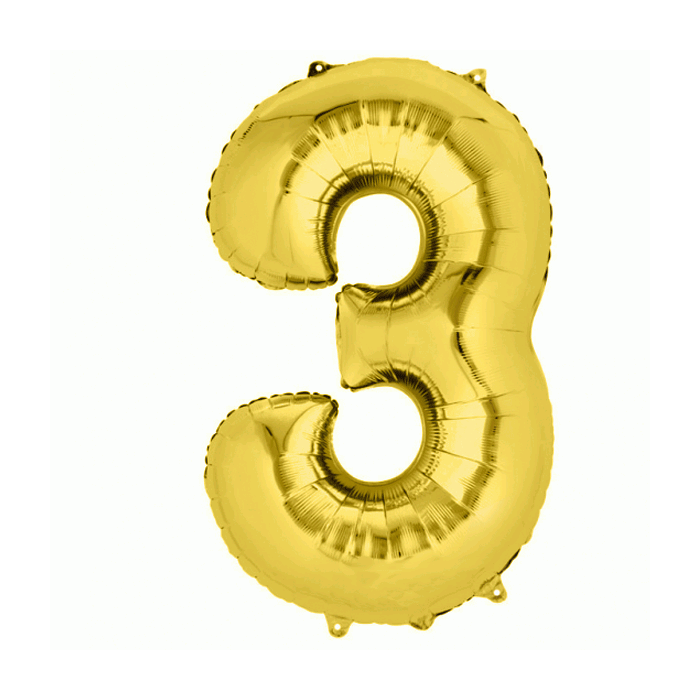 Folie Ballon 3 Goud XL