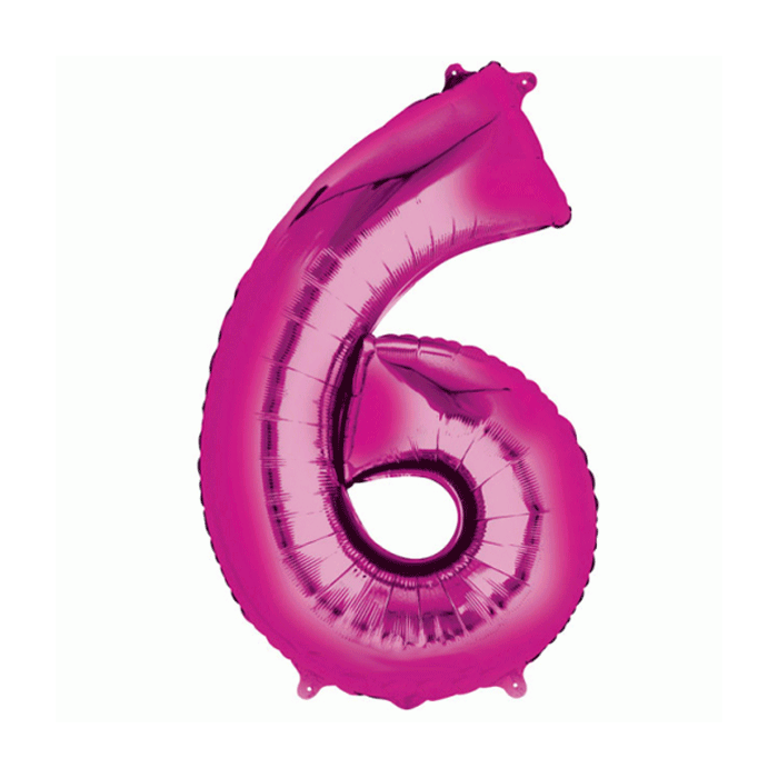 Folie Ballon 6 Roze XL