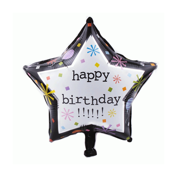 Folieballon happy birthday Ster