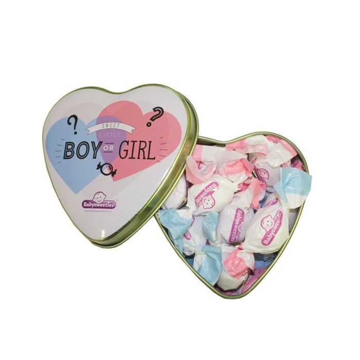 Gender Reveal Snoep Blikje Blauw 