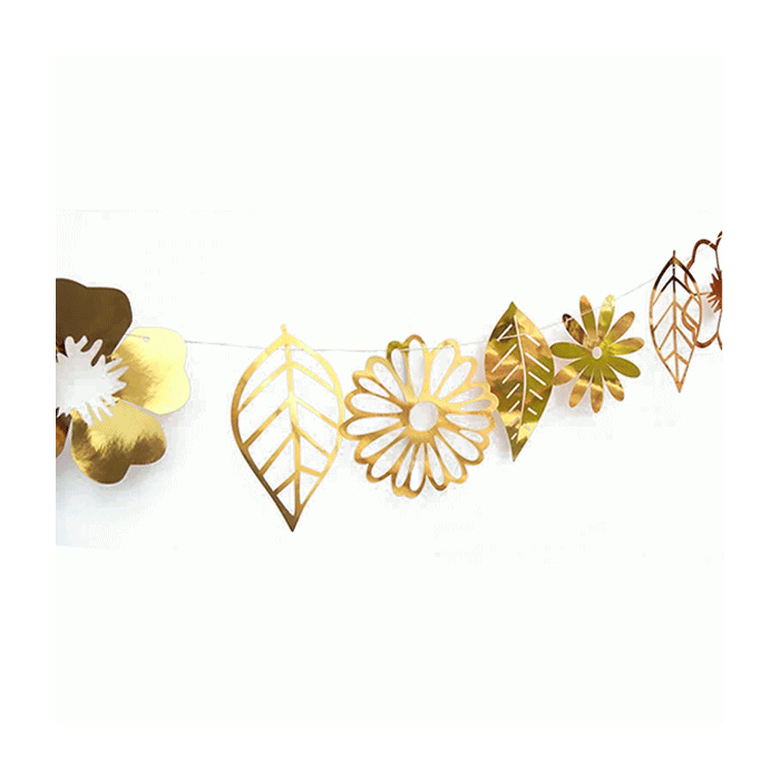 Slinger Bladeren & Bloemen Goud (3m)