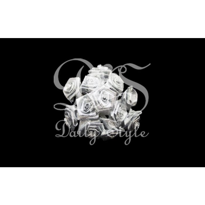 Decoratie Roos Zilver