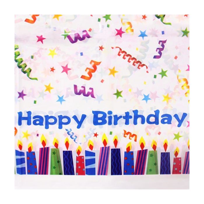 Tafelkleed Happy Birthday Confetti