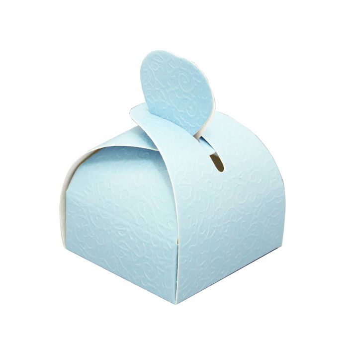 Vouwdoos Hart Relief Blauw