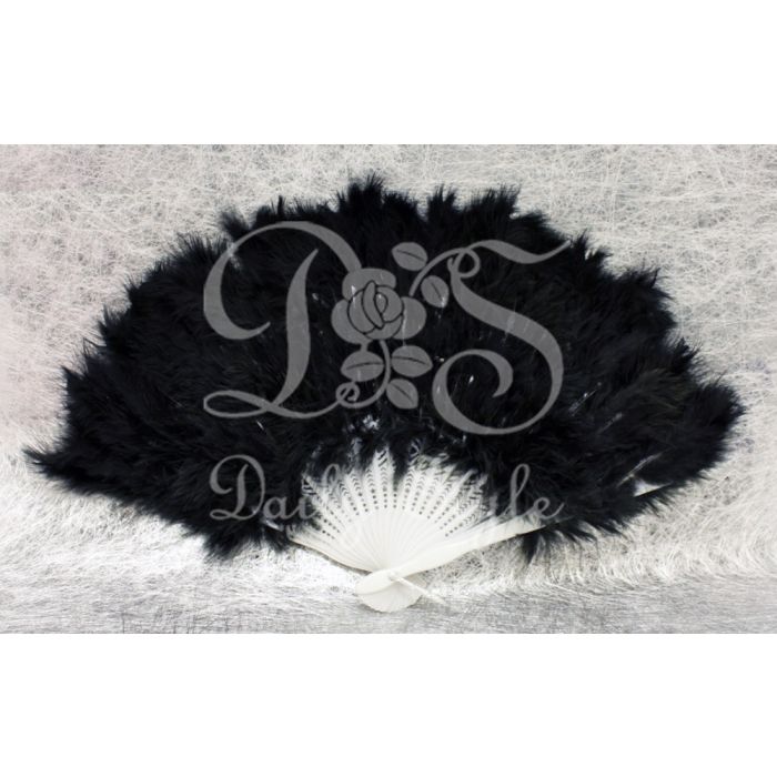 Waaier 'Fluffy' Zwart