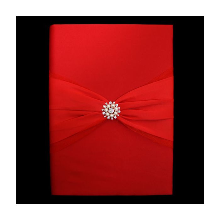 Gastenboek 'Laura' XL Rood