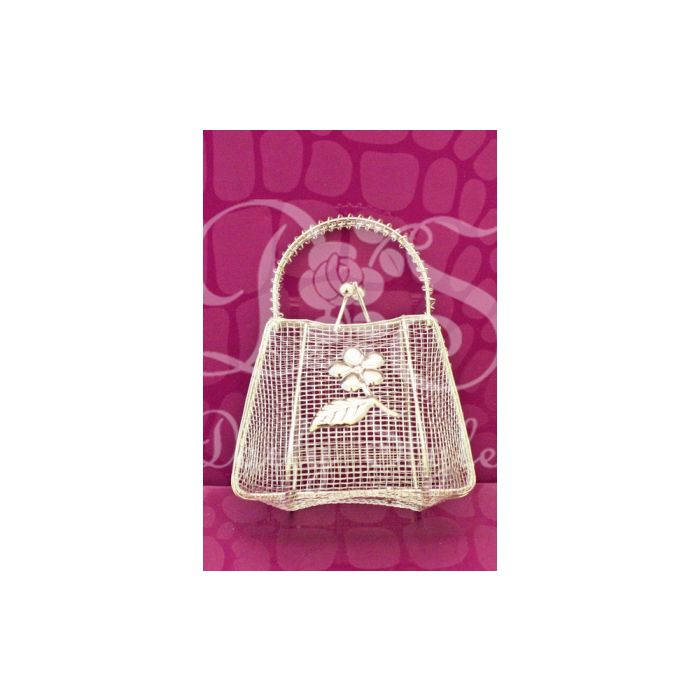 Handtasje Metaaldraad Zilver 