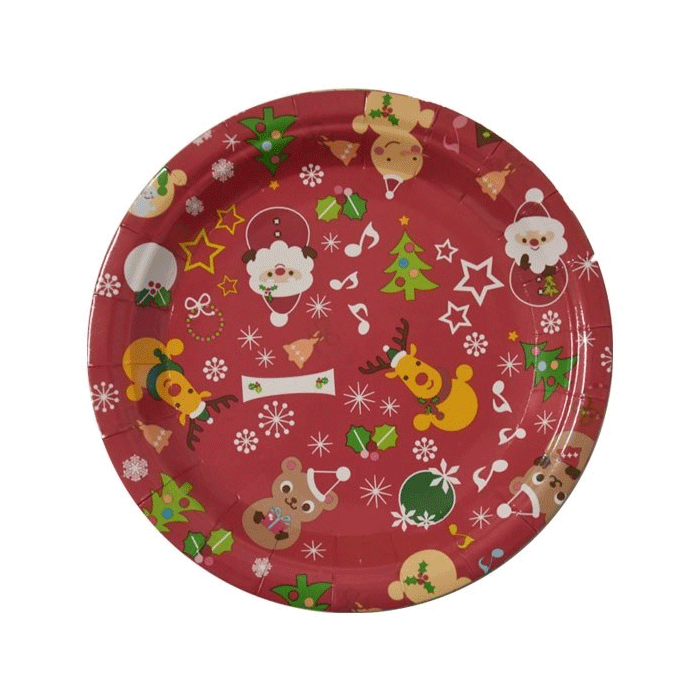 Kartonnen Kerst Bordjes - 18 cm - 10 stuks