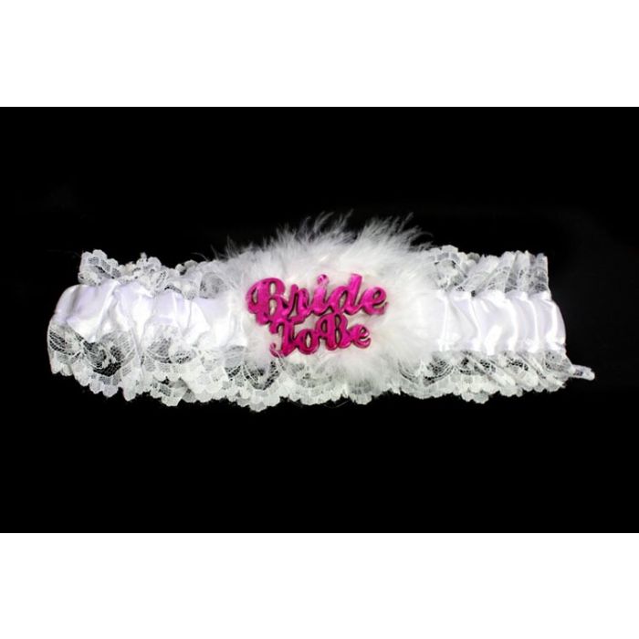 Kousenband 'Bride To Be' Wit