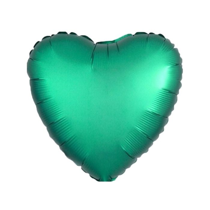 Folieballon Hart Matte Jade Groen