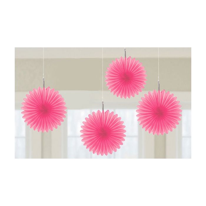 Mini Waaier Roze 4st