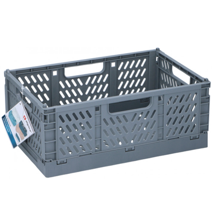 Opvouwbare opbergkrat grijs