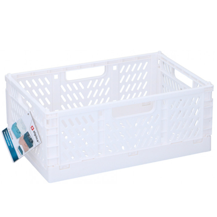 Opvouwbare opbergkrat wit