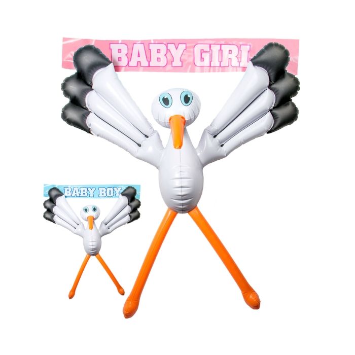 Opblaasbare Ooievaar Jongen/Meisje (75cm)