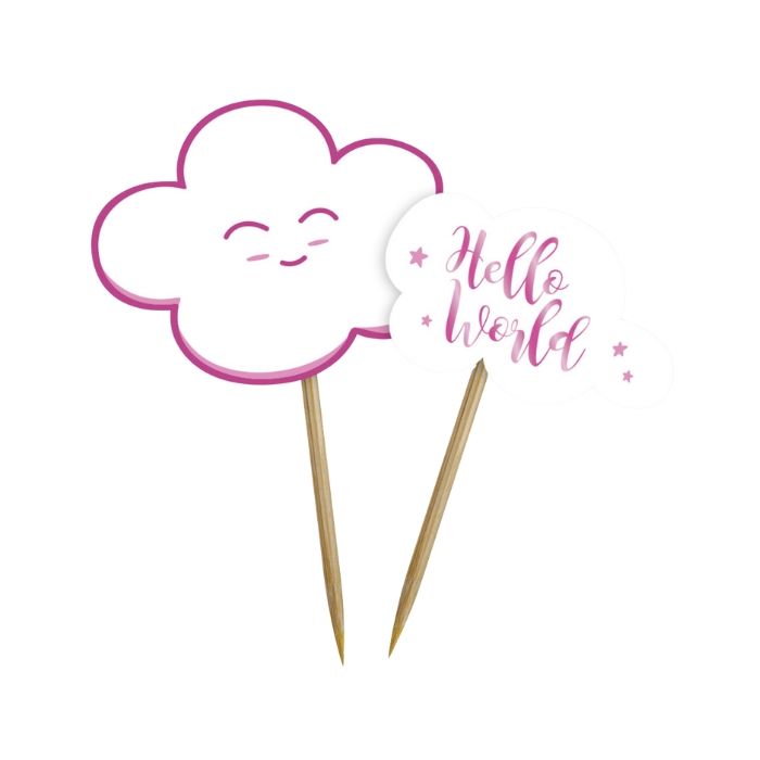 Prikkers Hello World Roze