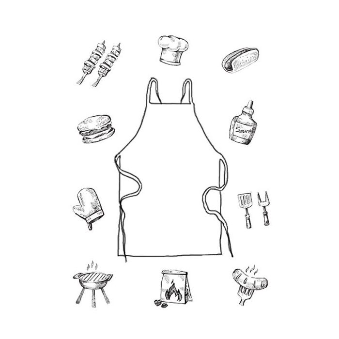 Wegwerp Schort 3-Delig Wit