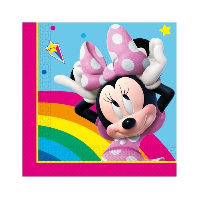 Servetten Minnie Mouse Rainbow