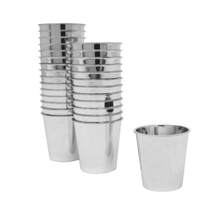 Shotglazen Metallic Zilver (10st) 