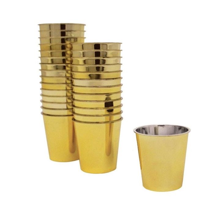 Shotglazen Metallic Goud (10st) 