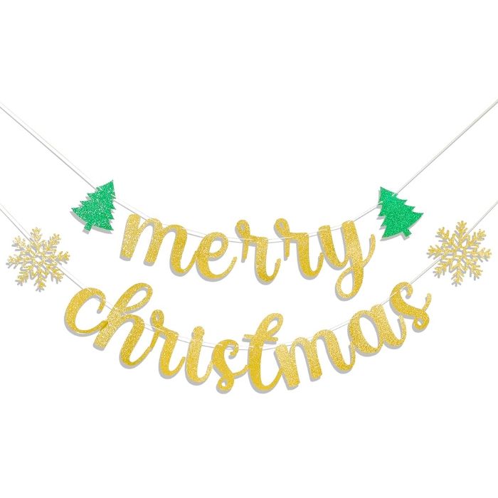 Glitter Slinger Merry Christmas - Feestelijke Kerstversiering