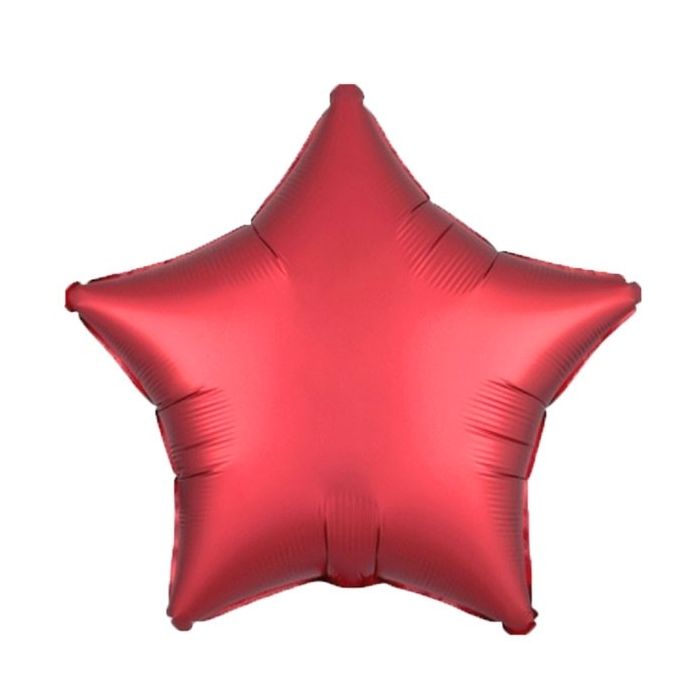 Folieballon Ster Matte Rood 