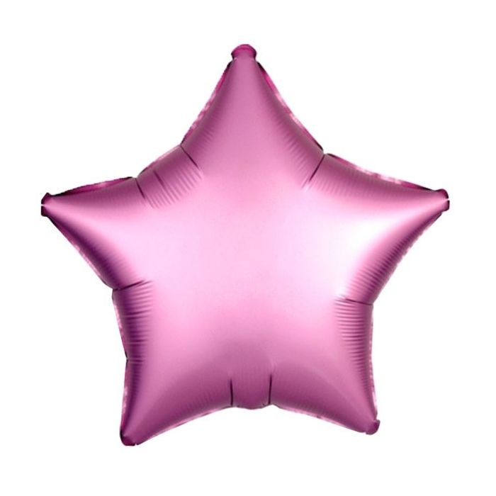 Folieballon Ster Matte Roze
