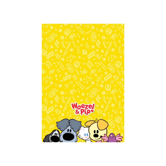 Plastic tafelkleed met Woezel en Pip design in 180x130cm formaat, kleurrijk en perfect voor kindertafels.
