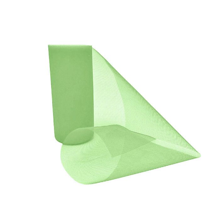 Groene tule rol 15cm breed en 22 meter lang voor feestdecoratie en strikken