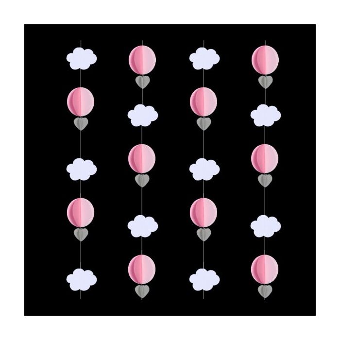 String Versiering Wolk Roze