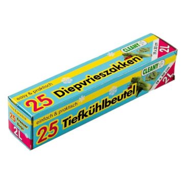 Diepvrieszakjes Cleany - 2L - 25 stuks 