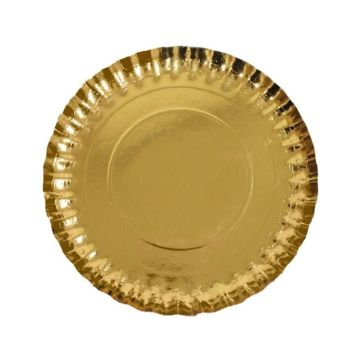 Kartonnen Dienblad Rond Goud