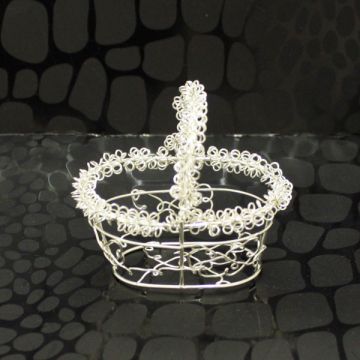Mandje Metaaldraad Zilver