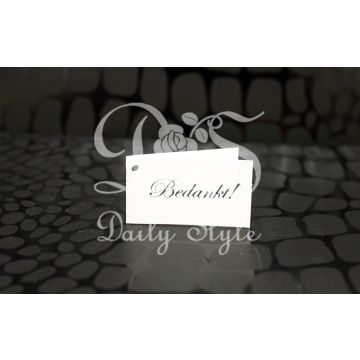 Bedankkaartje 'Bedankt!' Zilver