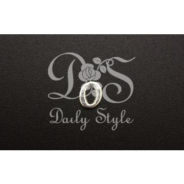 Sierletter/Cijfer 0 Zilver