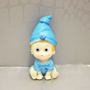 Babybeeld Zittend Blauw