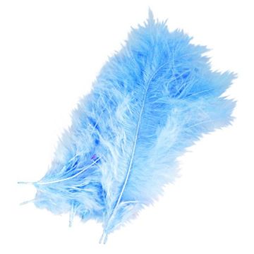 Decoratie Veren Blauw ± 50st