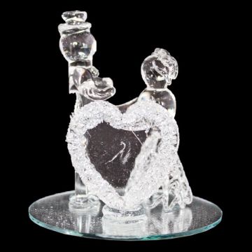 Kristallen Liefdespaar Zilver