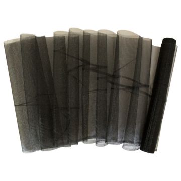 Decoratiestof Organza Zwart