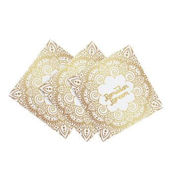 Servetten Ramadan Kareem Wit & Goud