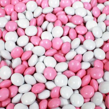 Chocolade Lentilles Roze/Wit