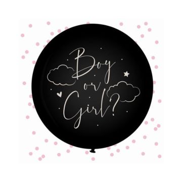 Ballon Boy or Girl Gender Reveal - Roze - 61cm