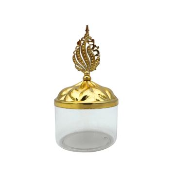 Potje met Veer Deksel Goud (6st) 