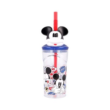 Drinkbeker met rietje Mickey Mouse 3D (360ml)