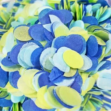 Zijdevloei Confetti Blauw