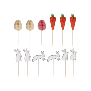 Cupcake Toppers Pasen - 12 stuks 